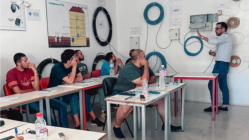 Une classe de formation organisée par les sociétés Sielte et Talenti