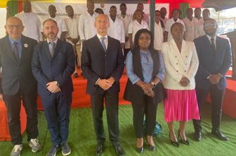 L'Ambassadeur d'Italie au Mozambique, Gianni Bardini, à l'inauguration des urgences de l'hôpitale de Beira.