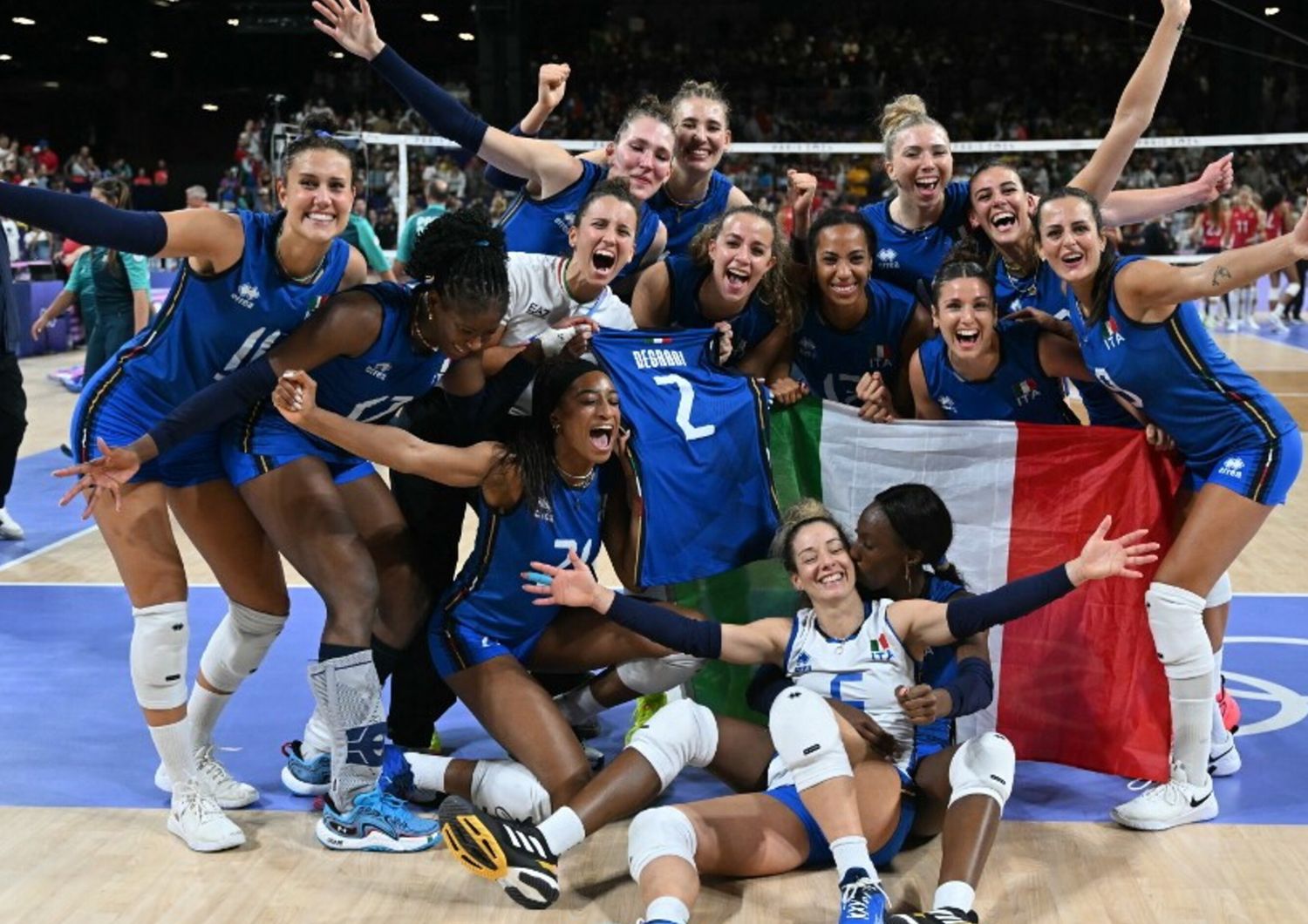 Le ragazze del volley azzurro che hanno battuto gli Usa 3-0