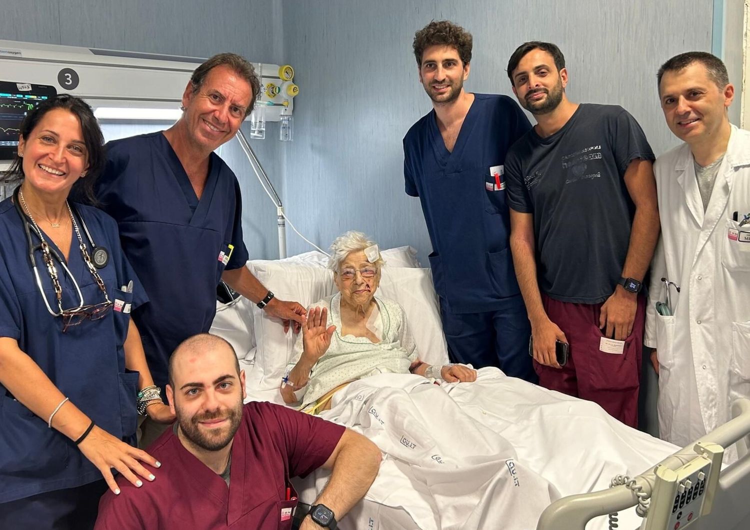 Antonio Ciaccia, la paziente di 102 anni, cui è stato impiantato con successo un pacemaker