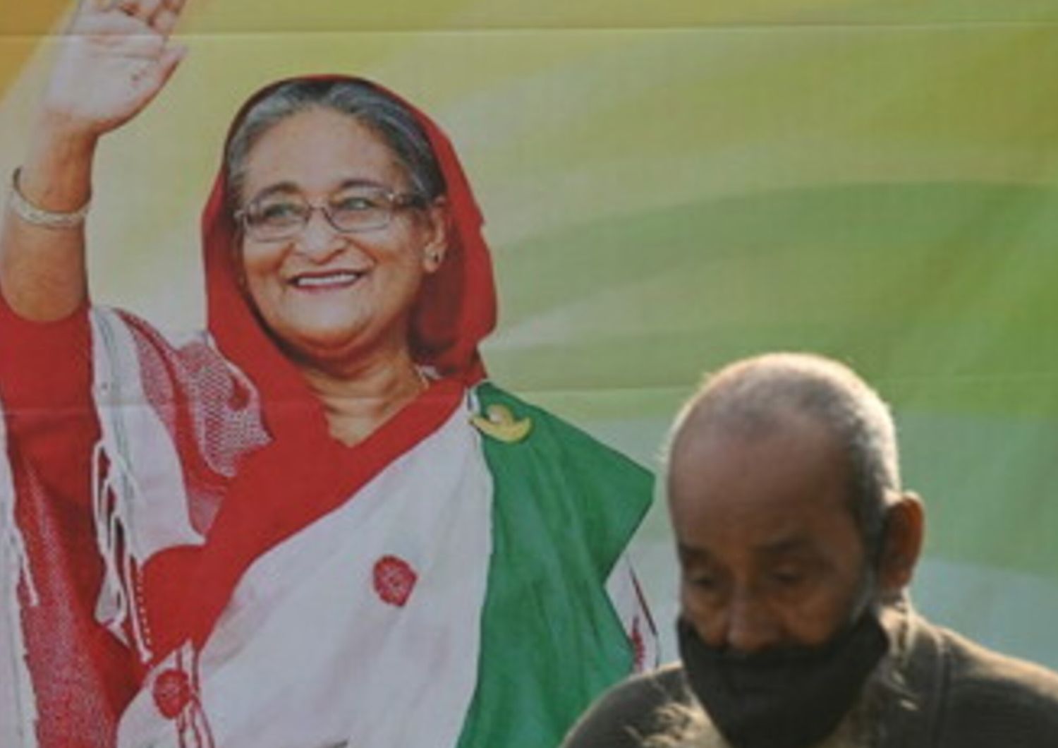 Poster dell'ex premier bengalese Hasina