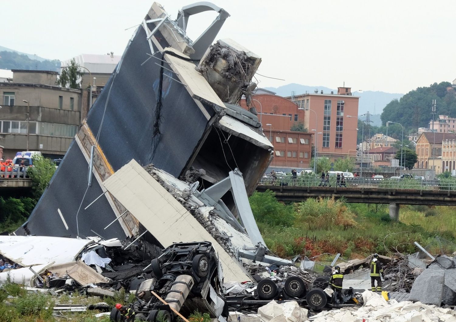 Il Ponte Morandi crollato a Genova