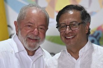 Il presidente brasiliano Lula (a sinistra) e quello colombiano Petro