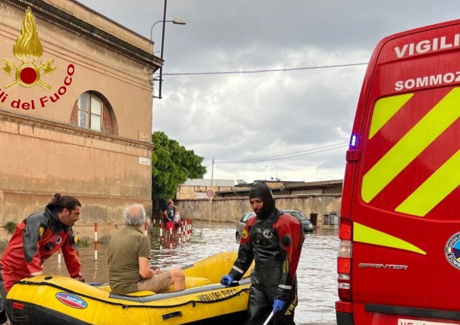 L'anziano salvato a Palermo