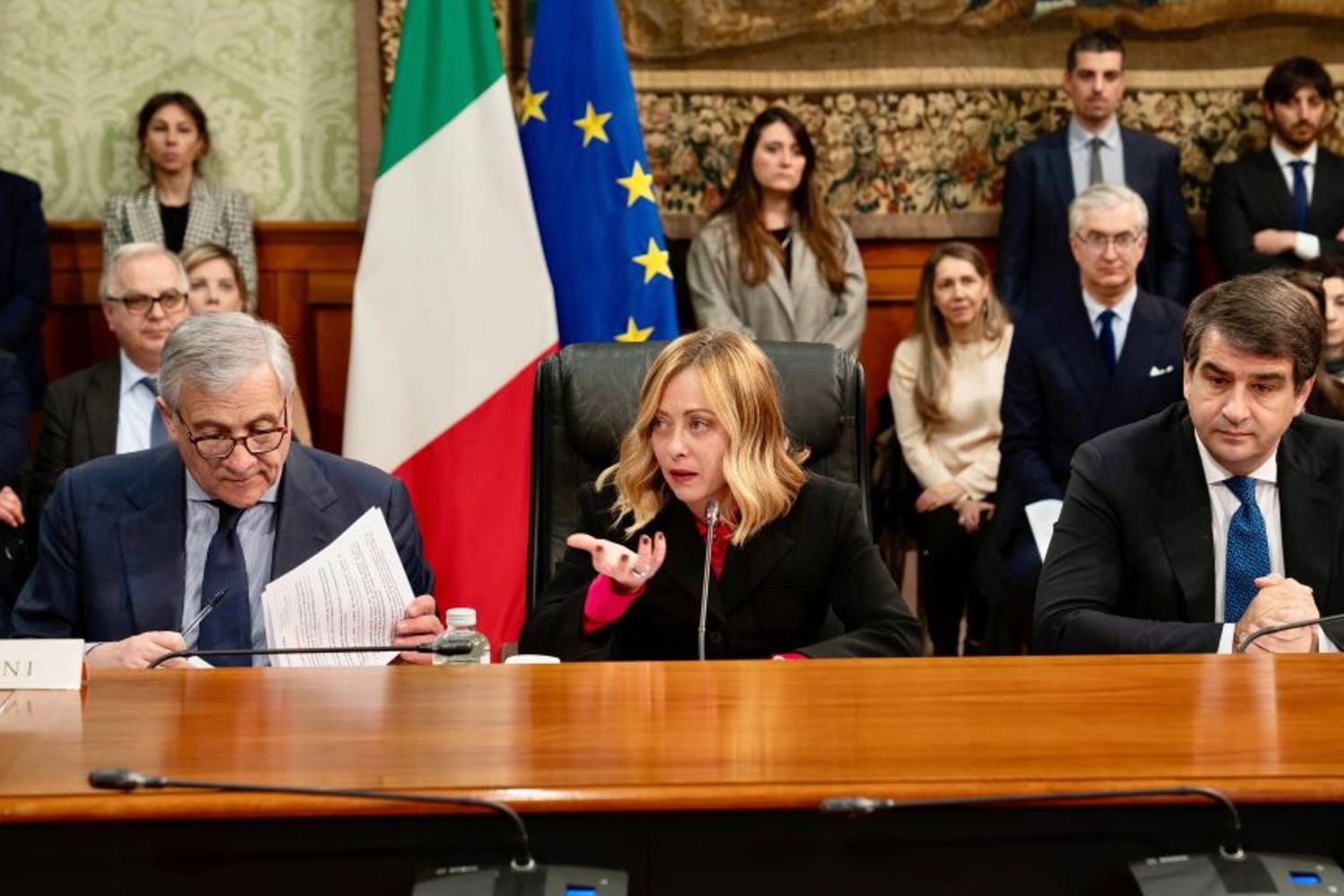 Tajani - Meloni - Fitto