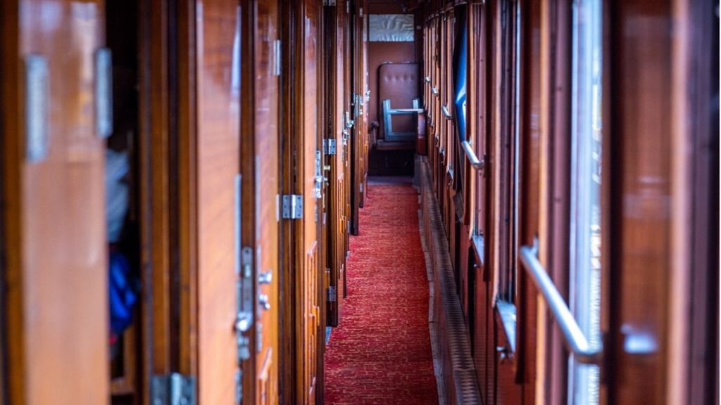 Le wagon du Orient Expres de 1941 utilisé autrefois entre Paris et Istanbul et aujourd'hui garé comme wagon-musée