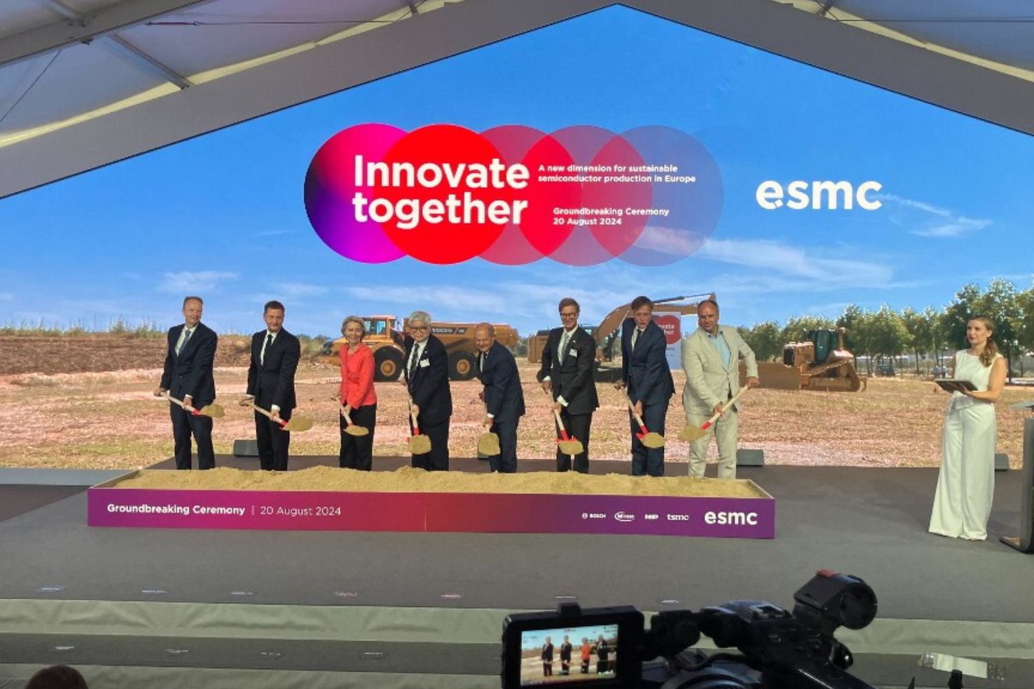 L'inaugurazione del cantiere a Dresda