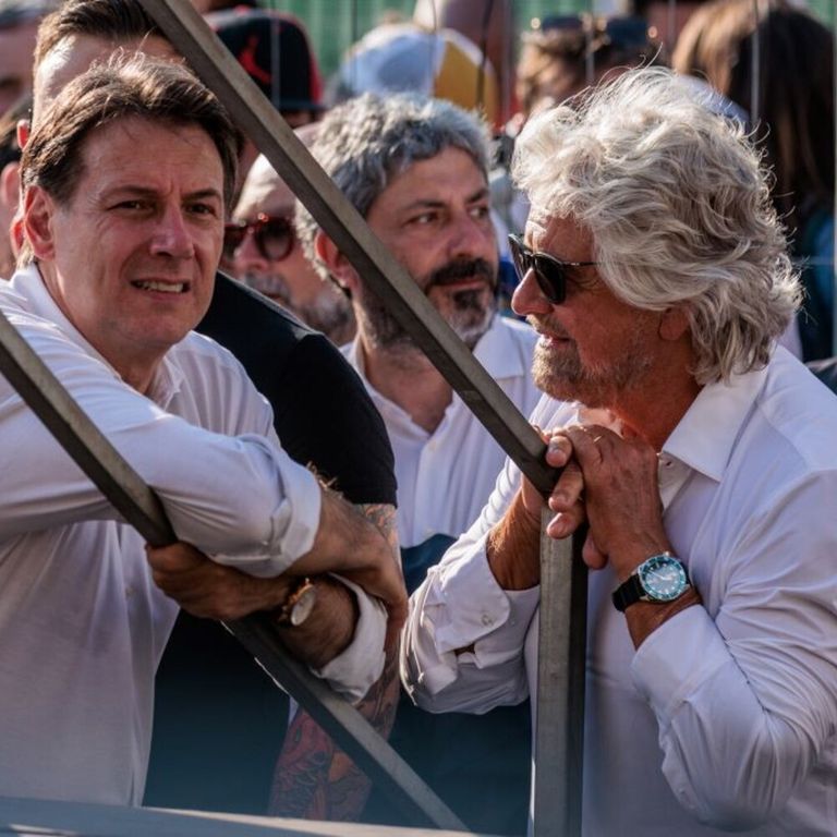 Giuseppe Conte e Beppe Grillo