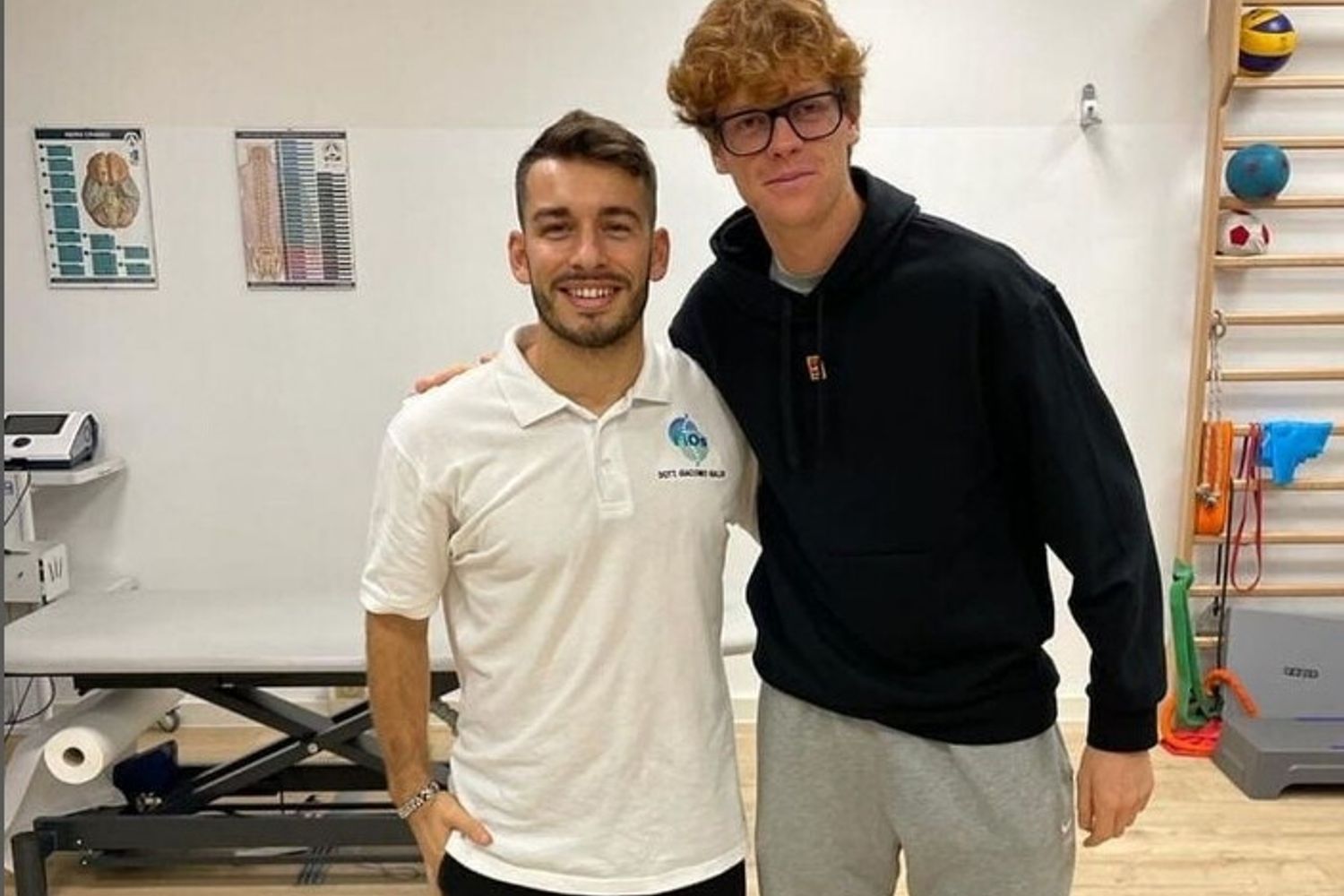 Giacomo Naldi con Jannik Sinner