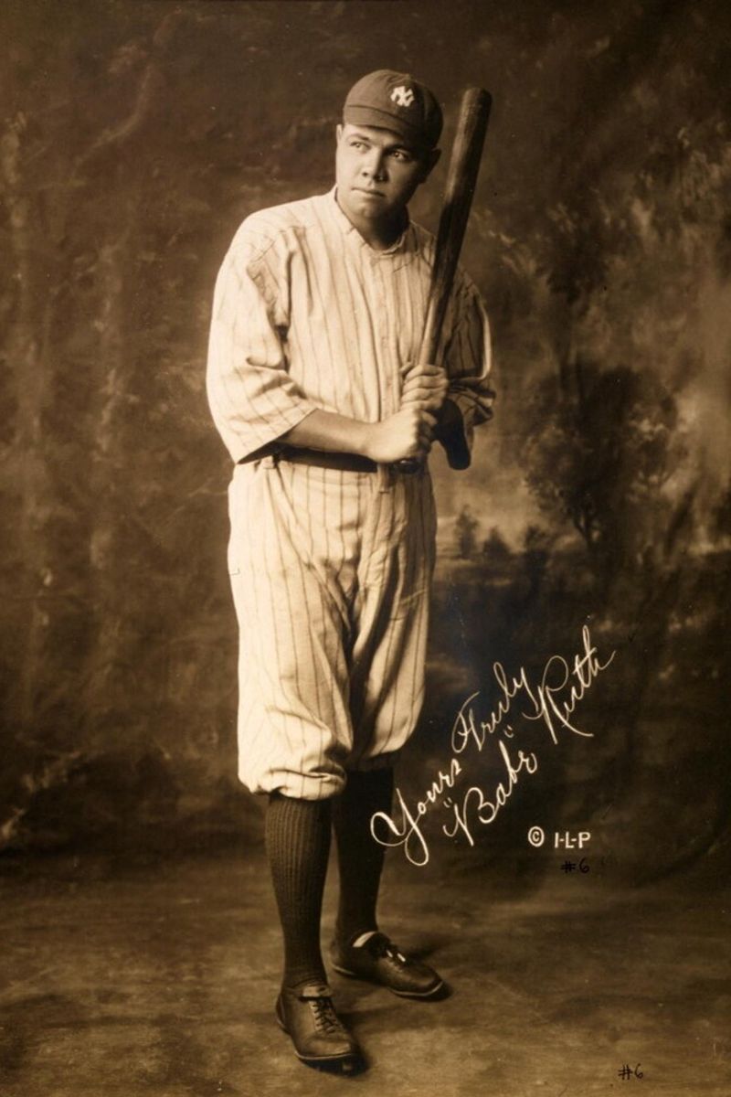 battuta all&#39;asta la maglia della stella del baseball babe ruth