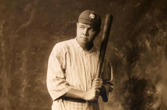 battuta all&#39;asta la maglia della stella del baseball babe ruth