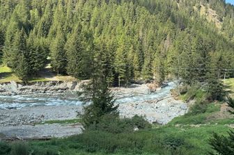 Il fiume Valnontey due mesi dopo l’ esondazione