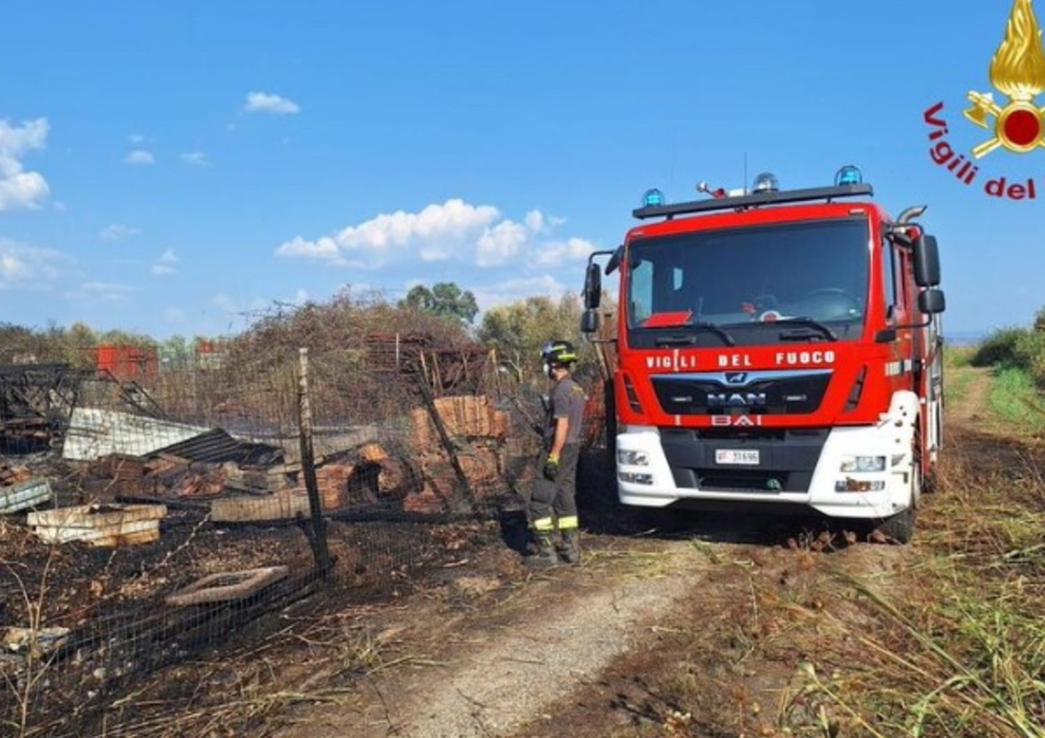 incendio a poggiale grosseto