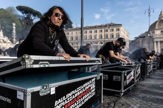 La protesta dei lavoratori dello spettacolo durante la pandemia