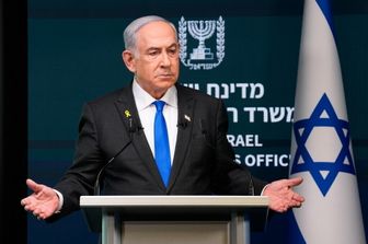 Benjamin Netanyahu nella conferenza stampa a Gerusalemme