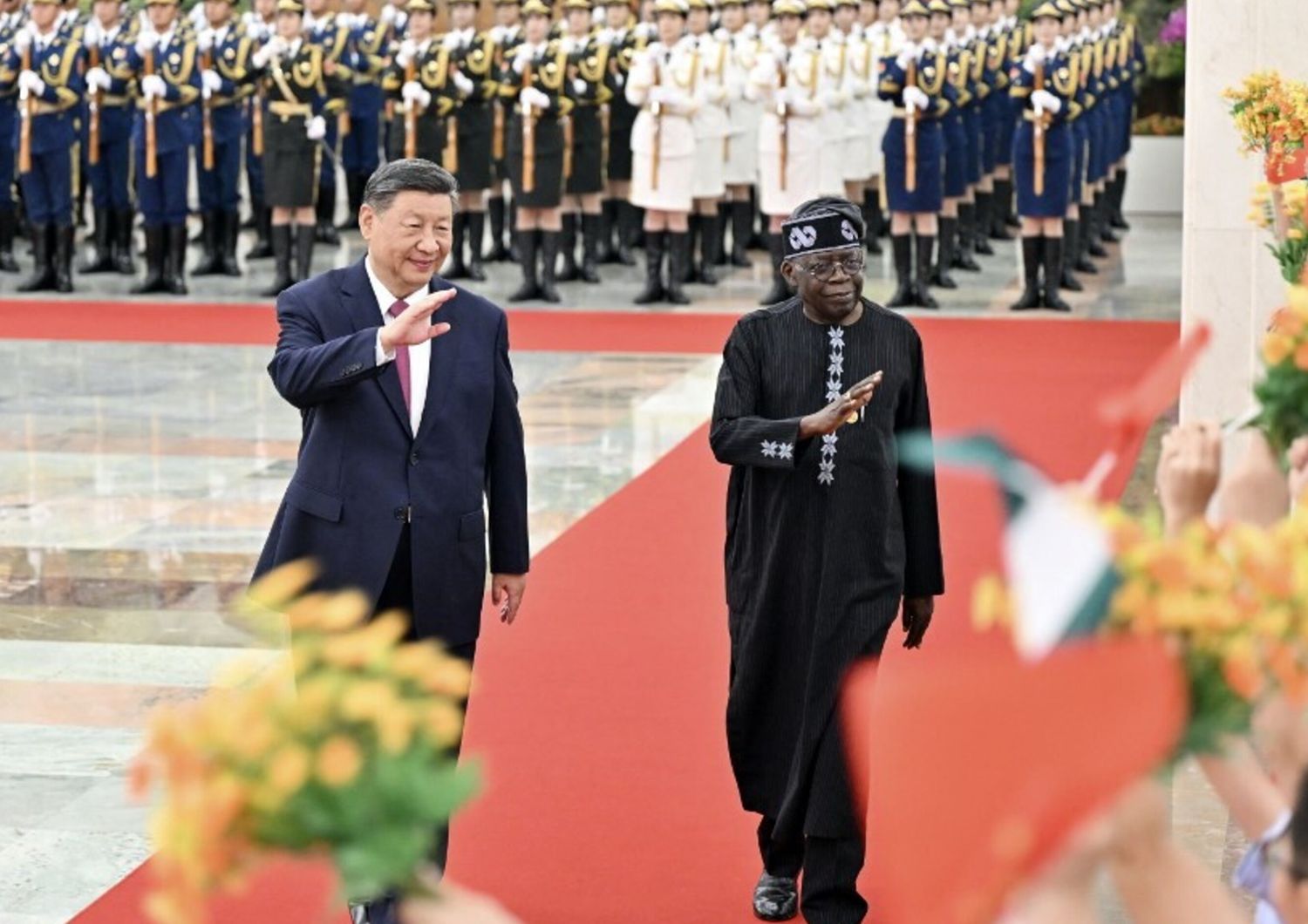 Le Président nigérian Bola Tinubu honoré par Xi-Jinping d'une céremonie de bienvenu au FOCAC 2024  en son honneur