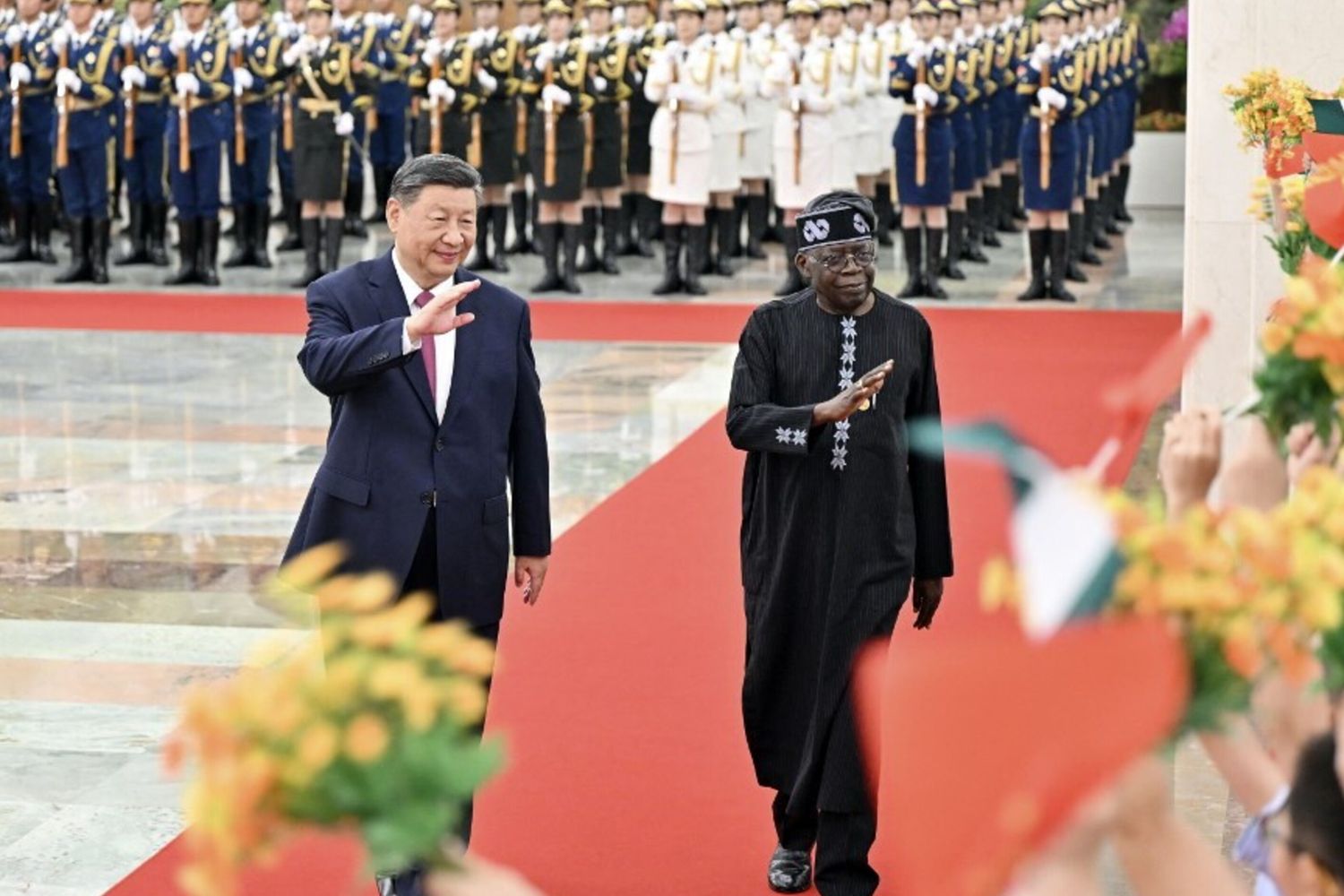 Le Président nigérian Bola Tinubu honoré par Xi-Jinping d'une céremonie de bienvenu au FOCAC 2024  en son honneur