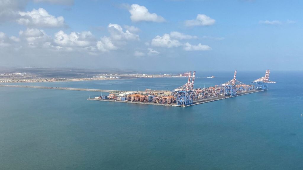 Port de Djibouti, vue aérienne