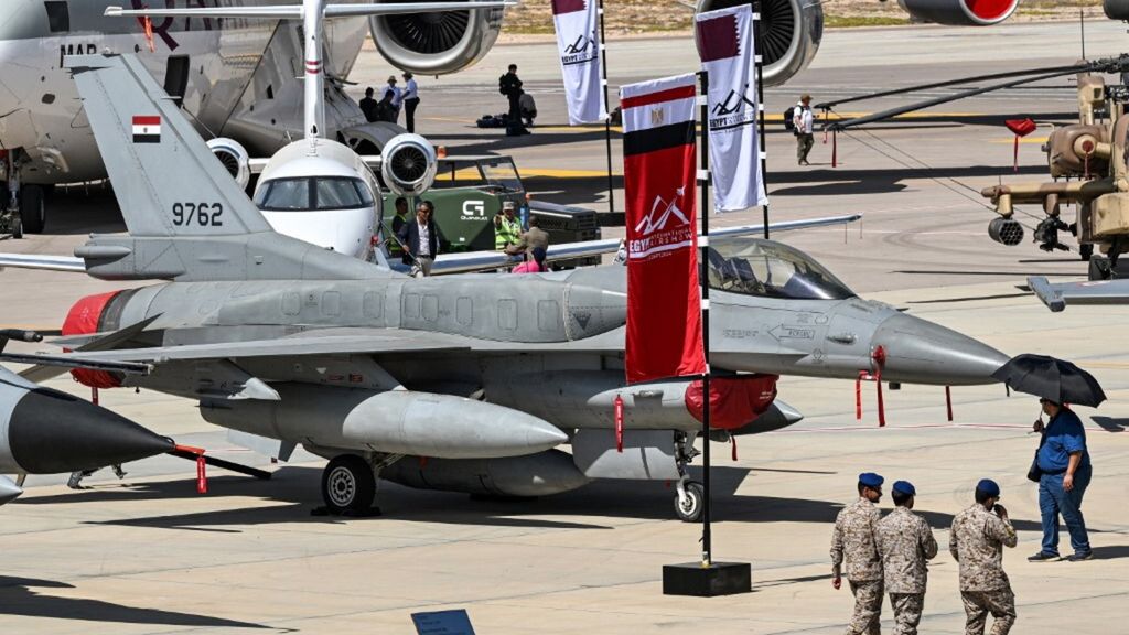 Le Salon international de l'aéronautique et de l'espace, aéroport international d'El Alamein, Egypte, septembre 2024