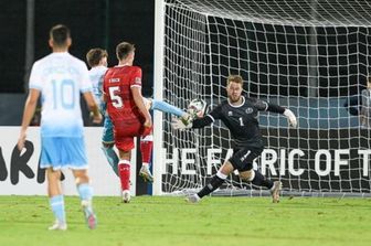 Il gol della vittoria del San Marino sulla nazionale del Liechtenstein