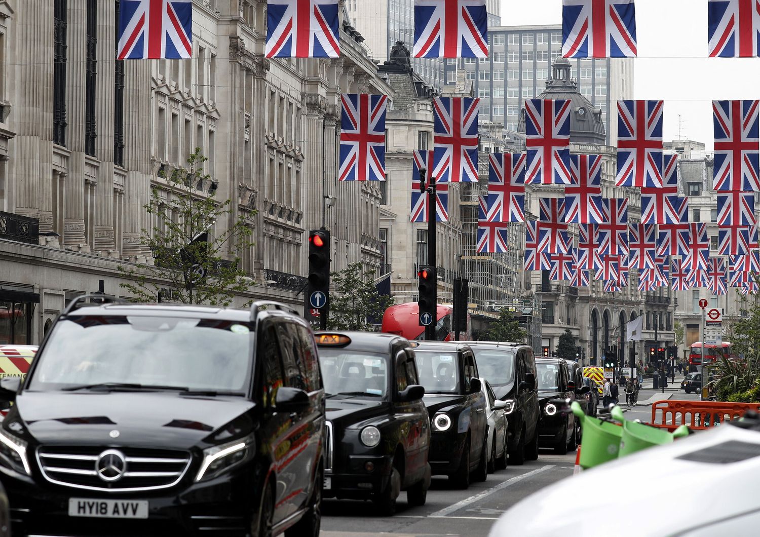 Le strade di Londra pronte per i festeggiamenti dell'incoronazione&nbsp;