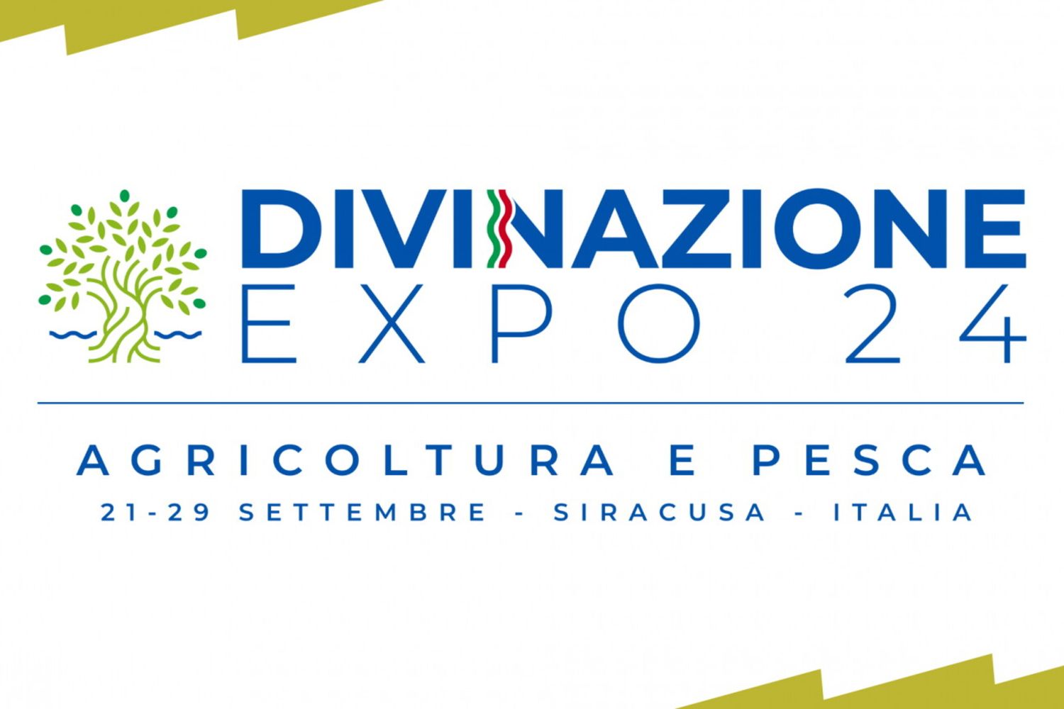 Affiche de l'Expo DIVINAZIONE au G7 Agriculture  du 21 au 29 septembre à Syracuse
