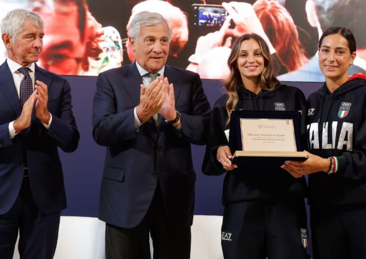 Un moment de la cérémonie de lancement officiel de la Journée du sport italien dans le monde