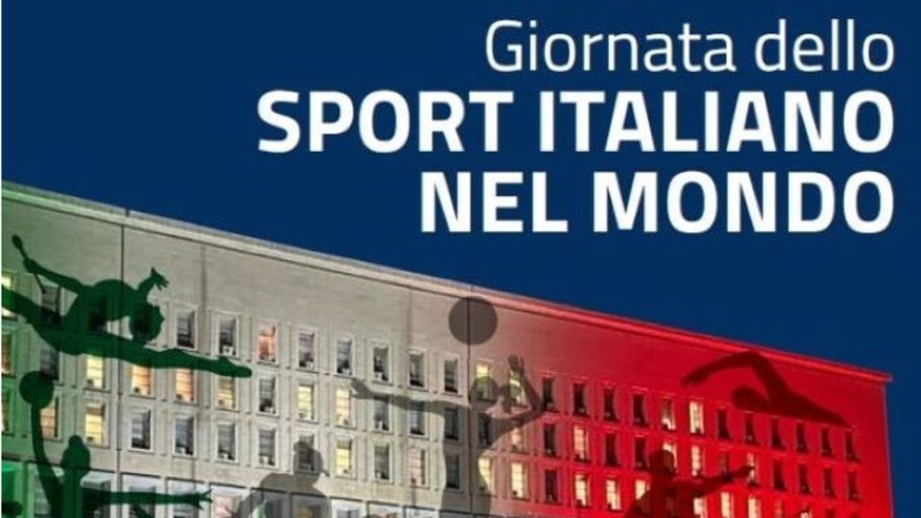 Affiche de la Journée du sport italien dans le monde, lancée officiellement à Rome.