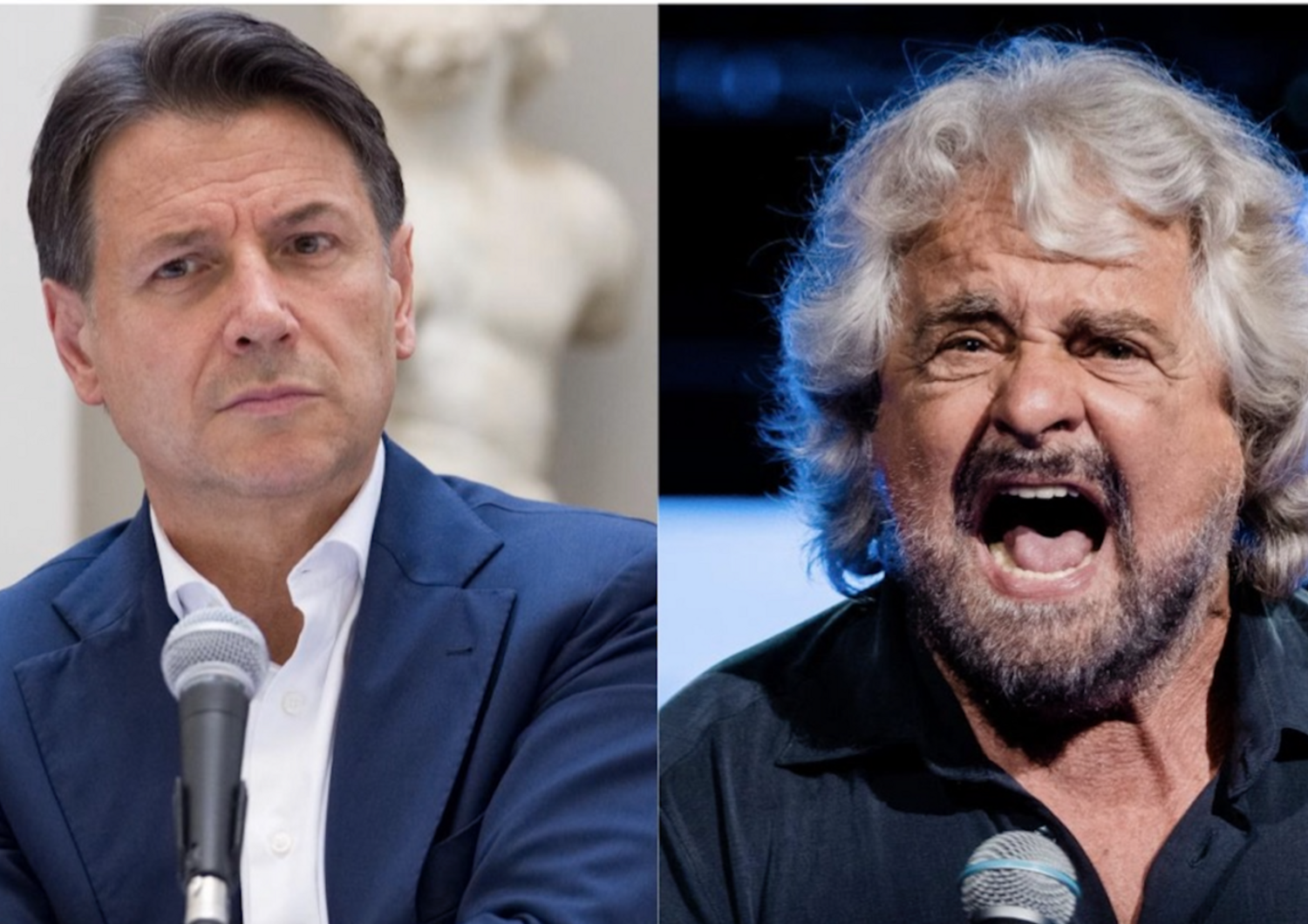 Giuseppe Conte e Beppe Grillo