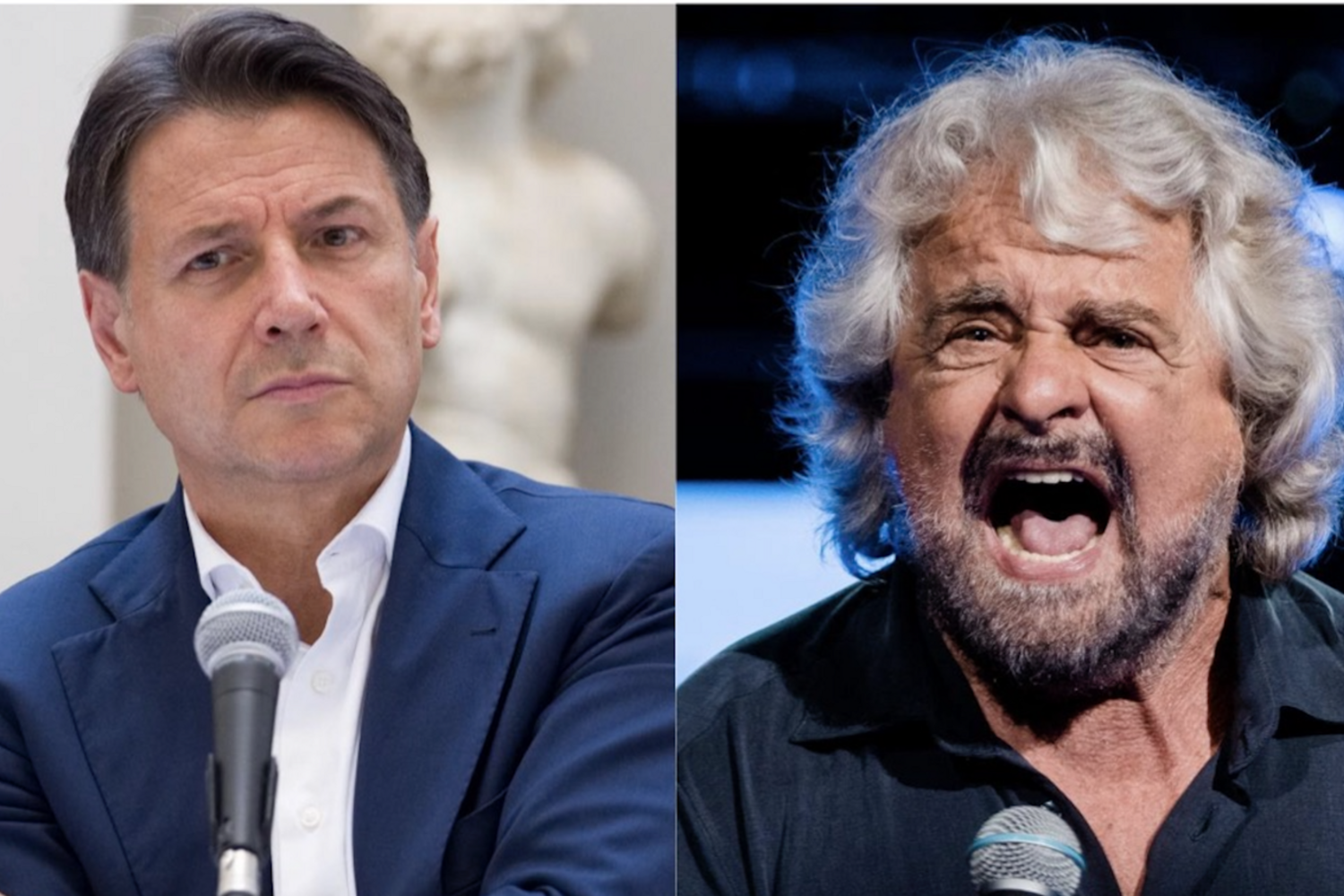 Giuseppe Conte e Beppe Grillo