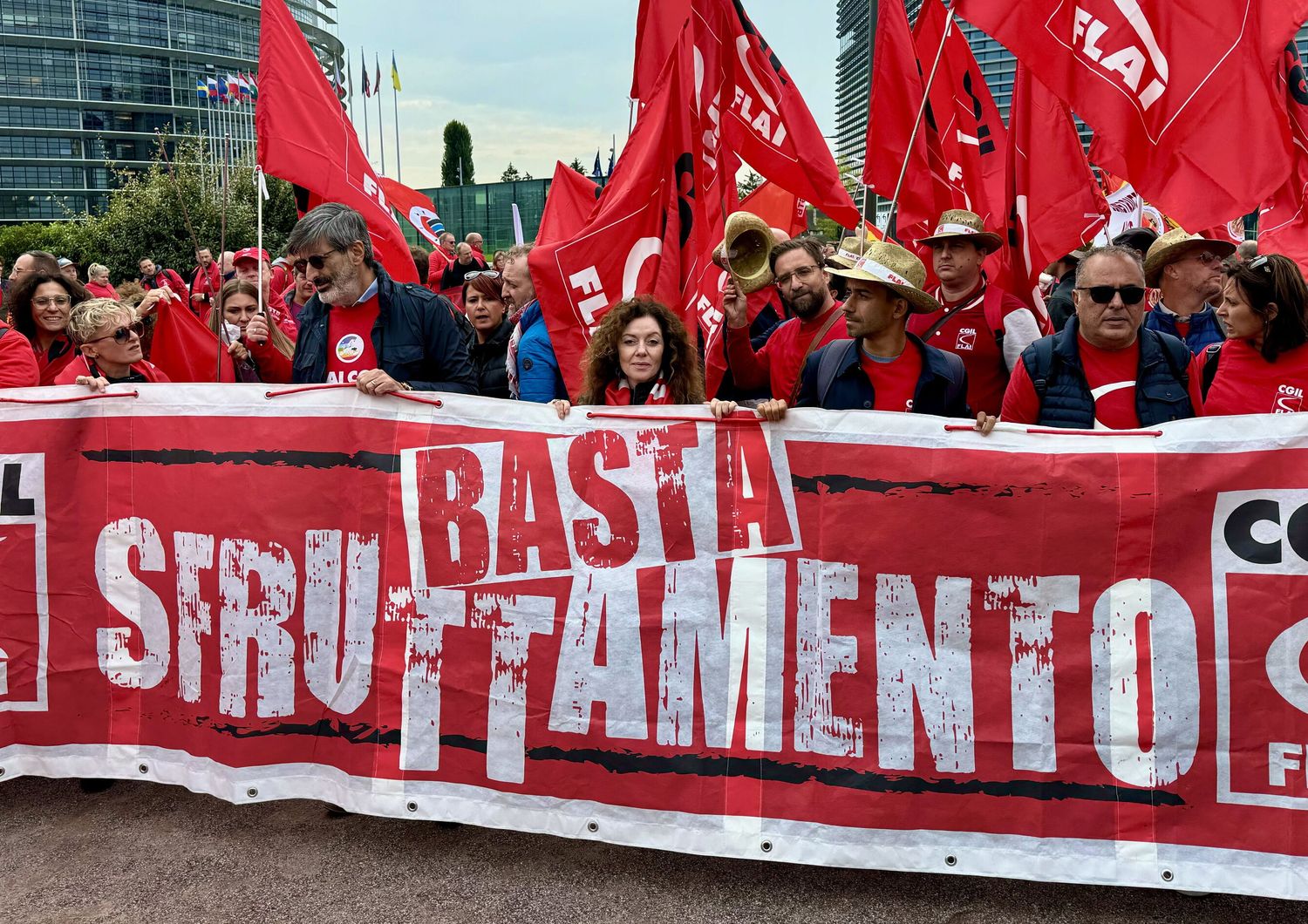 Manifestazione Flai Cgil a Bruxelles