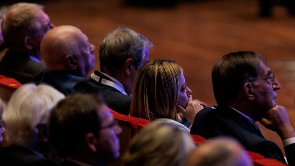 Giorgia Meloni à l'Assemblée générale de Confindustria