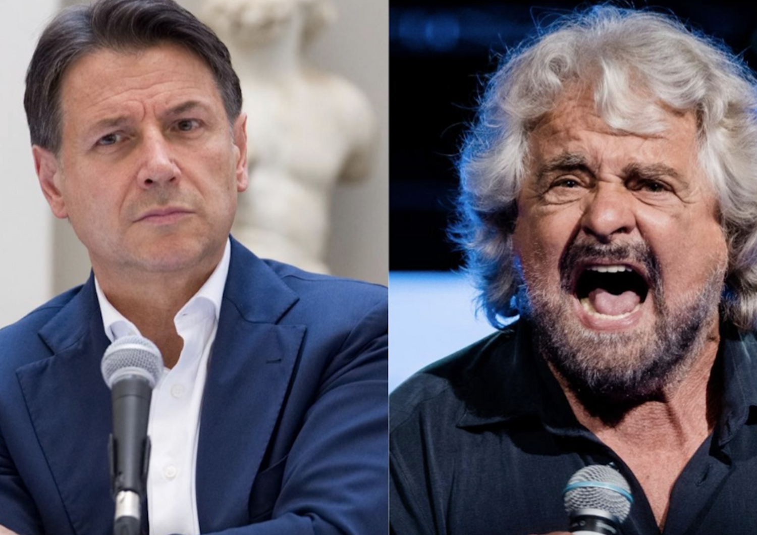 Giuseppe Conte e Beppe Grillo