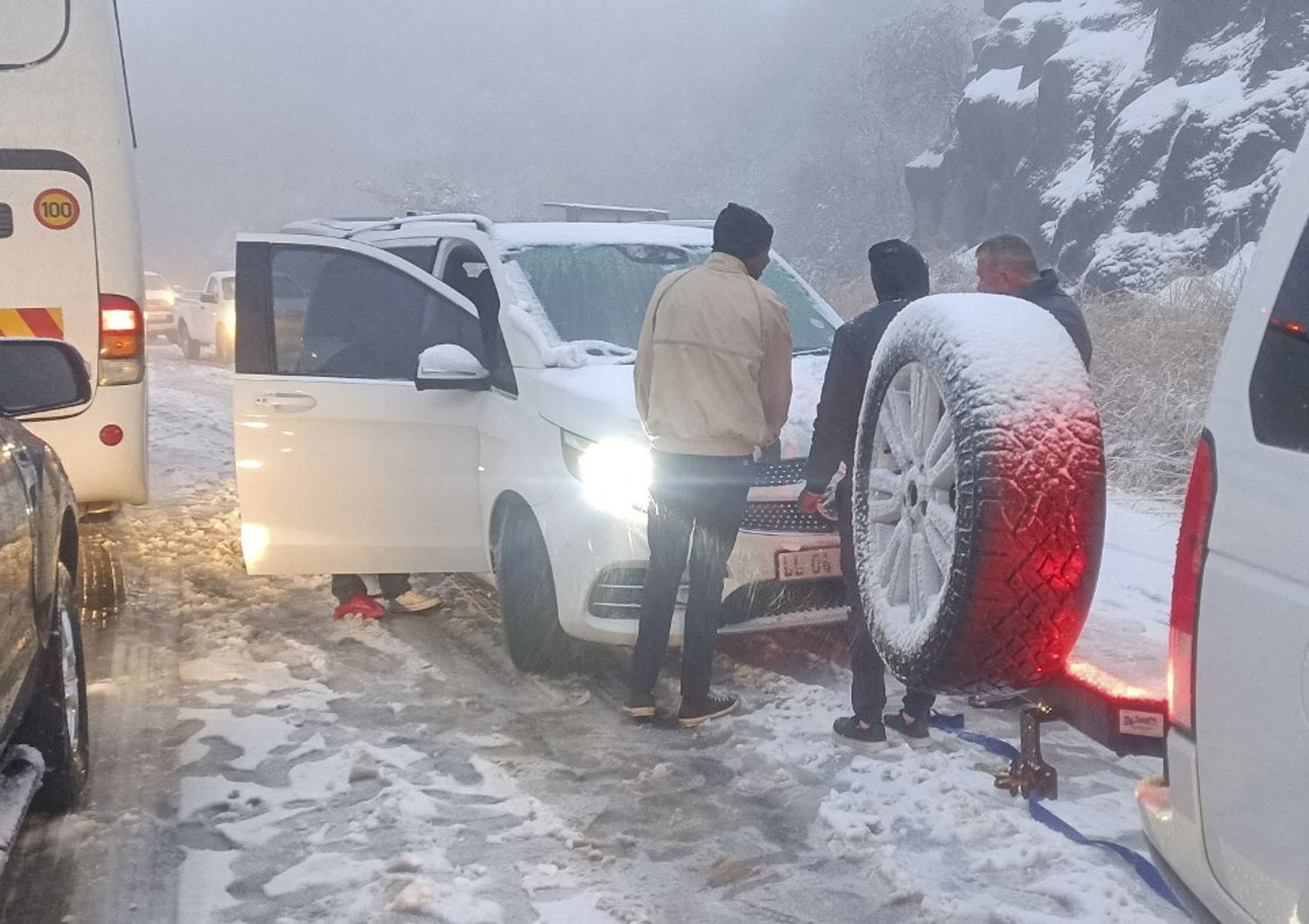 Tempesta di neve in Sudafrica