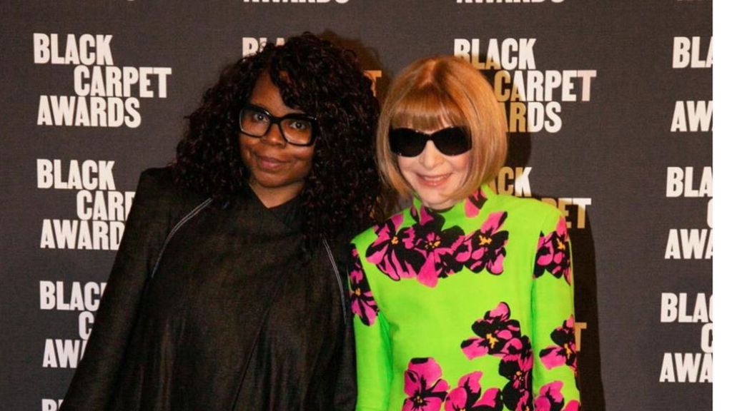 Michelle Francine Ngonmo et Anna  Wintour, directrice de Vogue America aux Black Carpet Awards du 20 septembre 2024