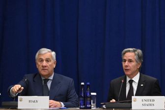 Le ministre des Affaires étrangères, Antonio Tajani avec le secrétaire d'État américain Antony Blinken