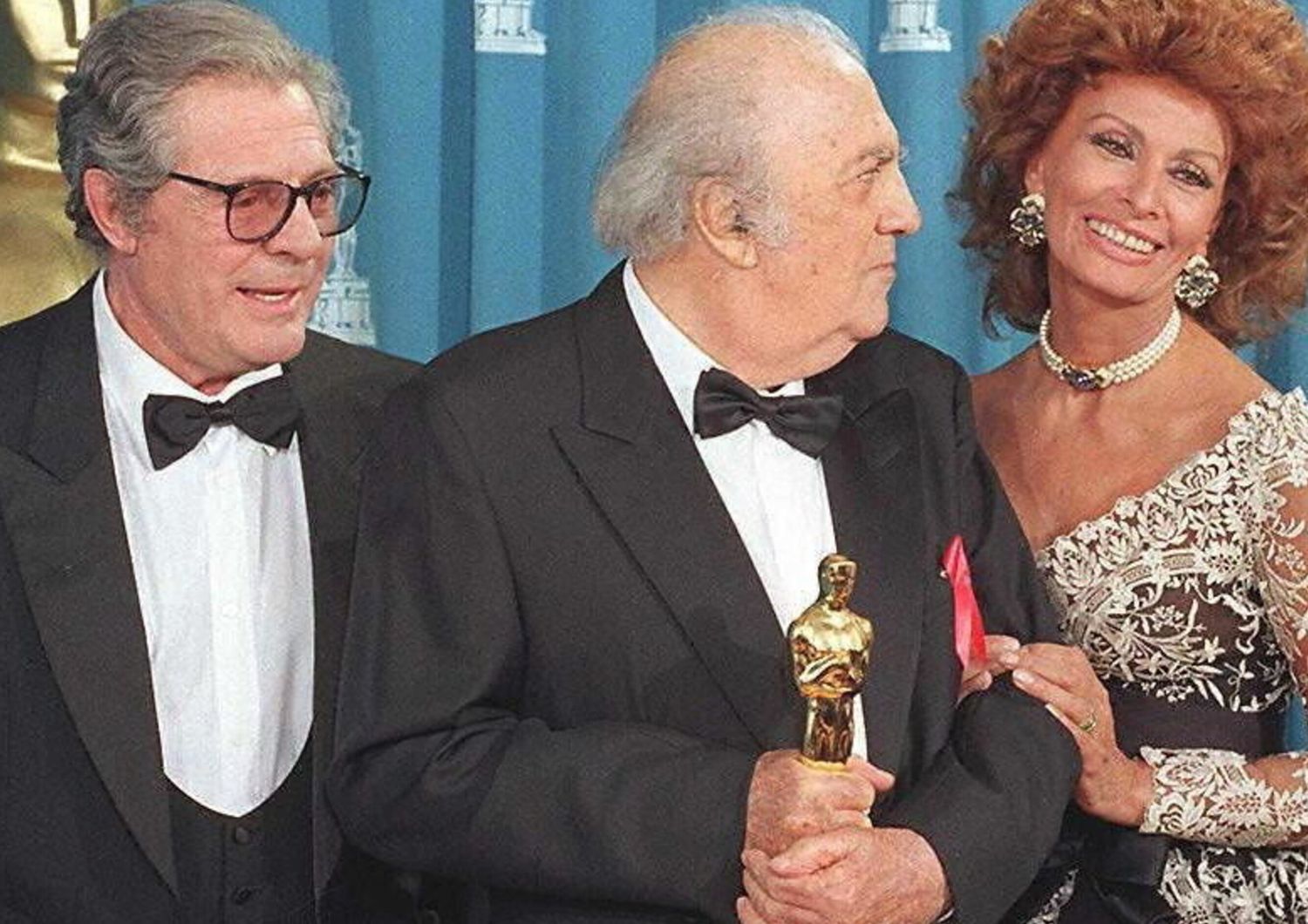 &nbsp;Federico Fellini, Sophia Loren e Marcello Mastroianni