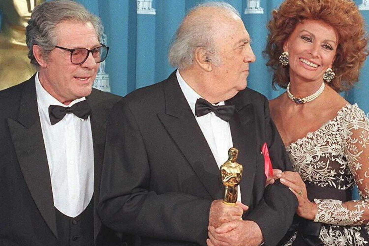 &nbsp;Federico Fellini, Sophia Loren e Marcello Mastroianni