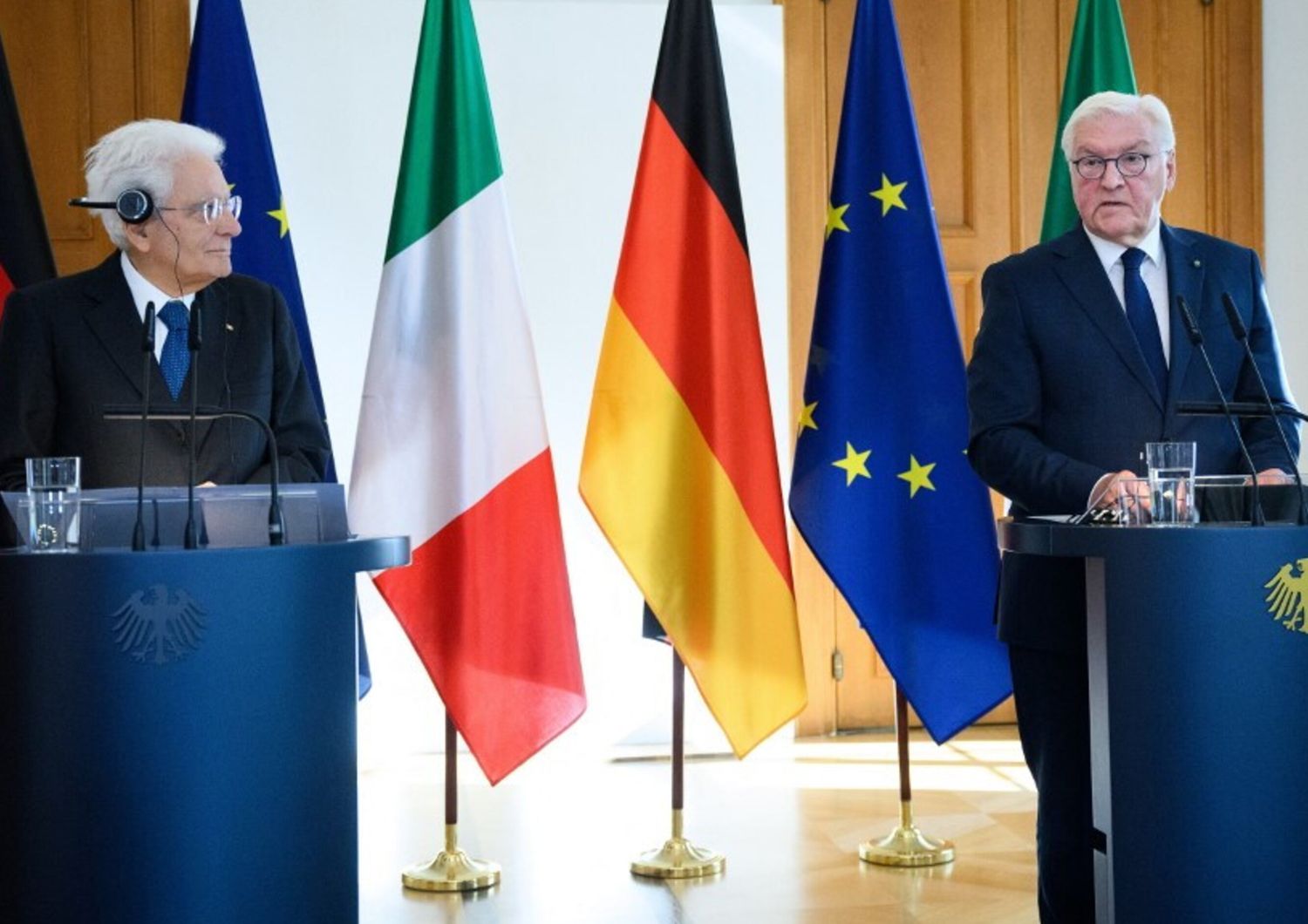 Sergio Mattarella e Frank Walter Steinmeier