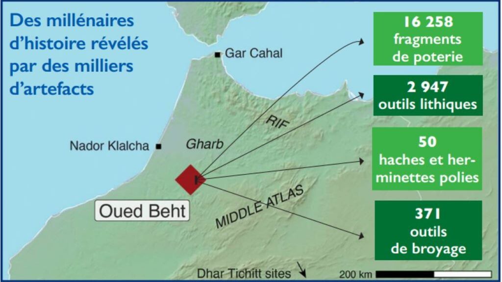 Mappa del sito di Oued Beht