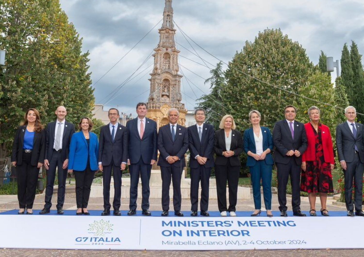 Les ministres de l'Intérieur des pays du G7 à Mirabella Eclano, photo de groupe