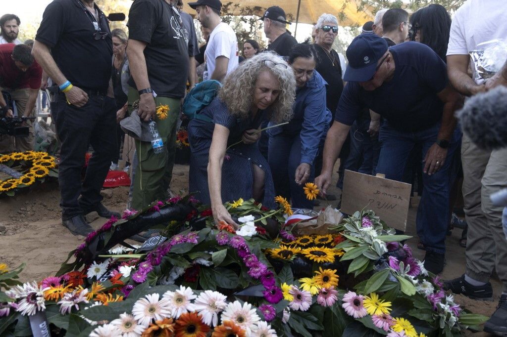 Funerali di una delle vititime del 7 ottobre