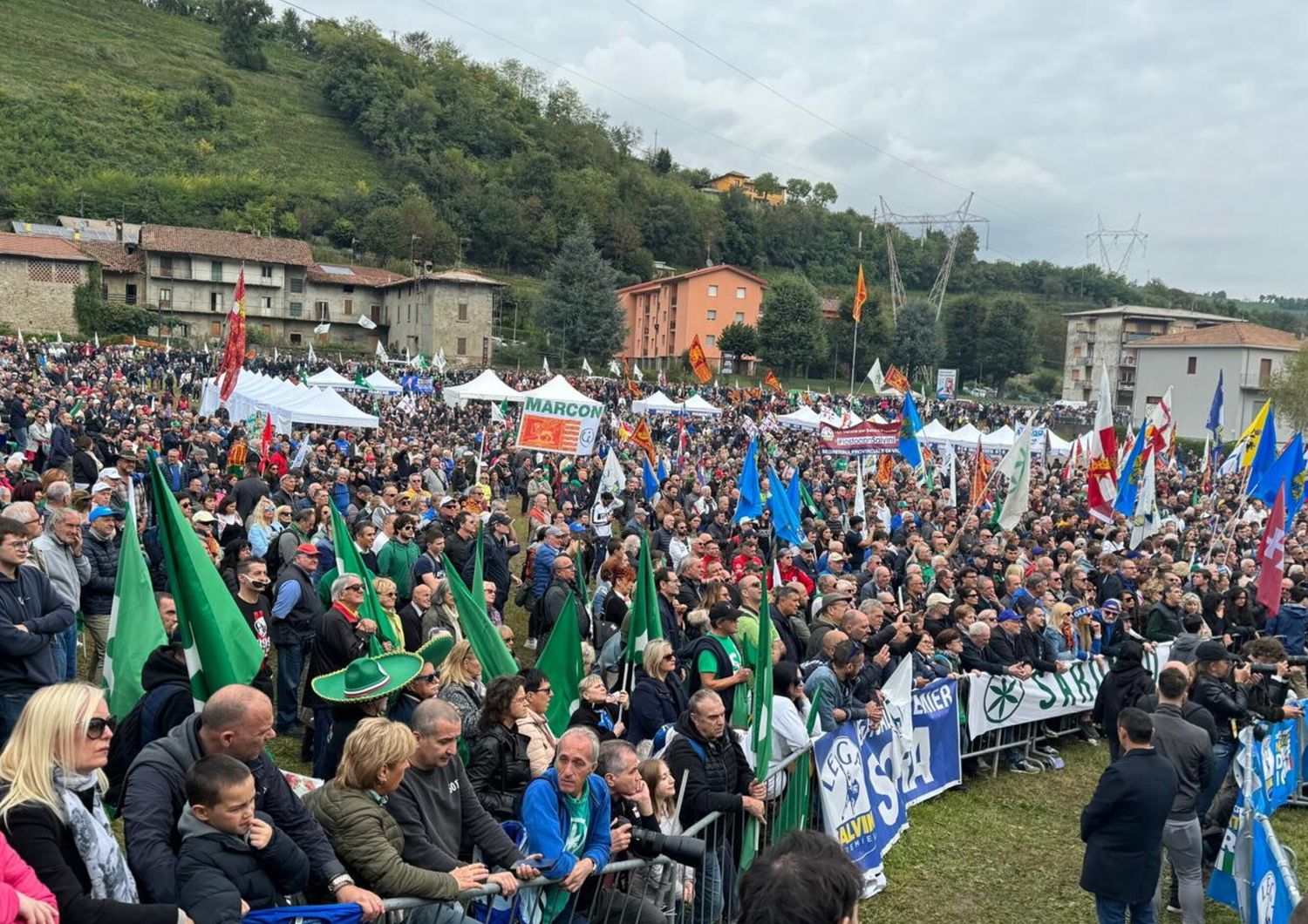 Una immagine del 36esimo raduno leghista a Pontida