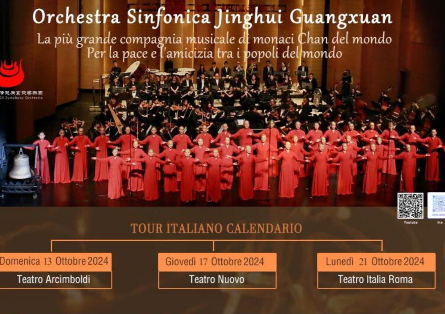 Un'orchestra sinfonica di monaci Chan in tour in Italia (ed è la prima volta)