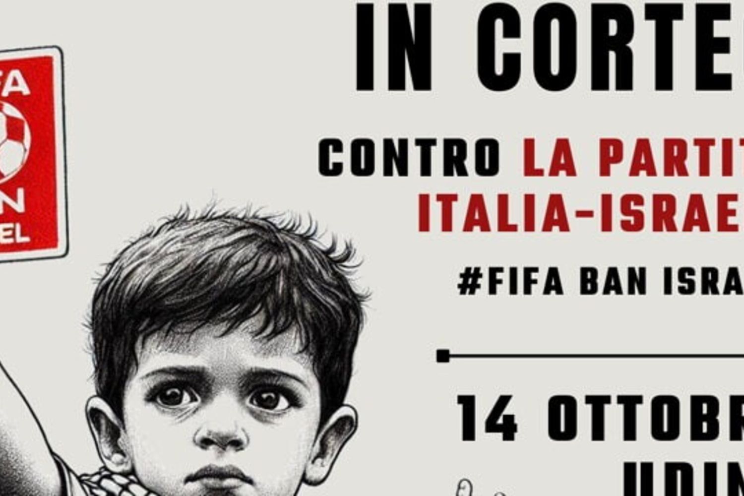 Udine blindata per la manifestazione Pro-Pal prima della partita Italia - Israele. Scritte contro Comune e Regione