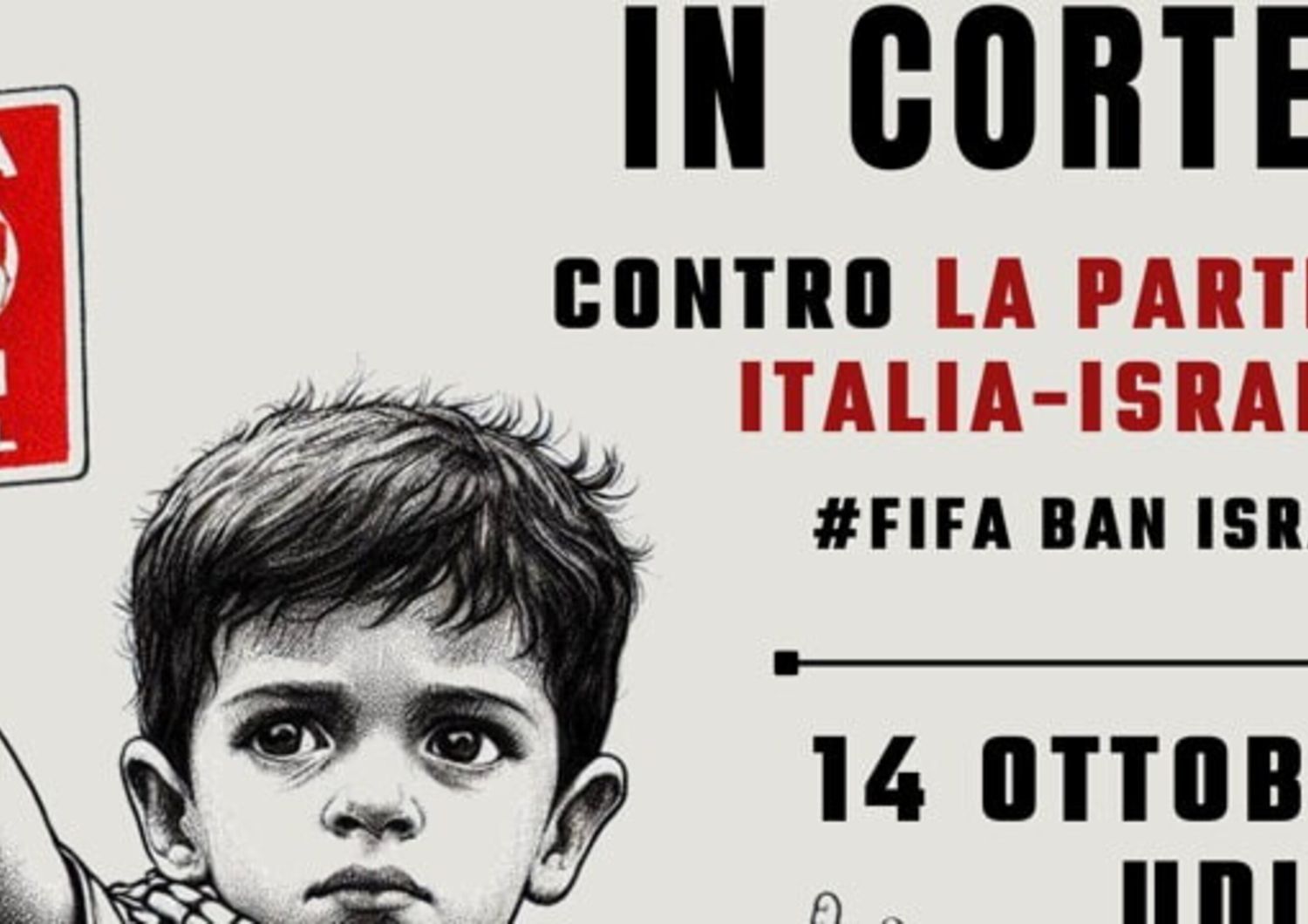 Udine blindata per la manifestazione Pro-Pal prima della partita Italia - Israele. Scritte contro Comune e Regione