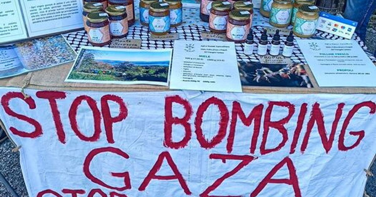 Multato lo striscione "Stop bombing Gaza". Il caso arriva in parlamento