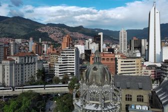 Veduta aerea di Medellin