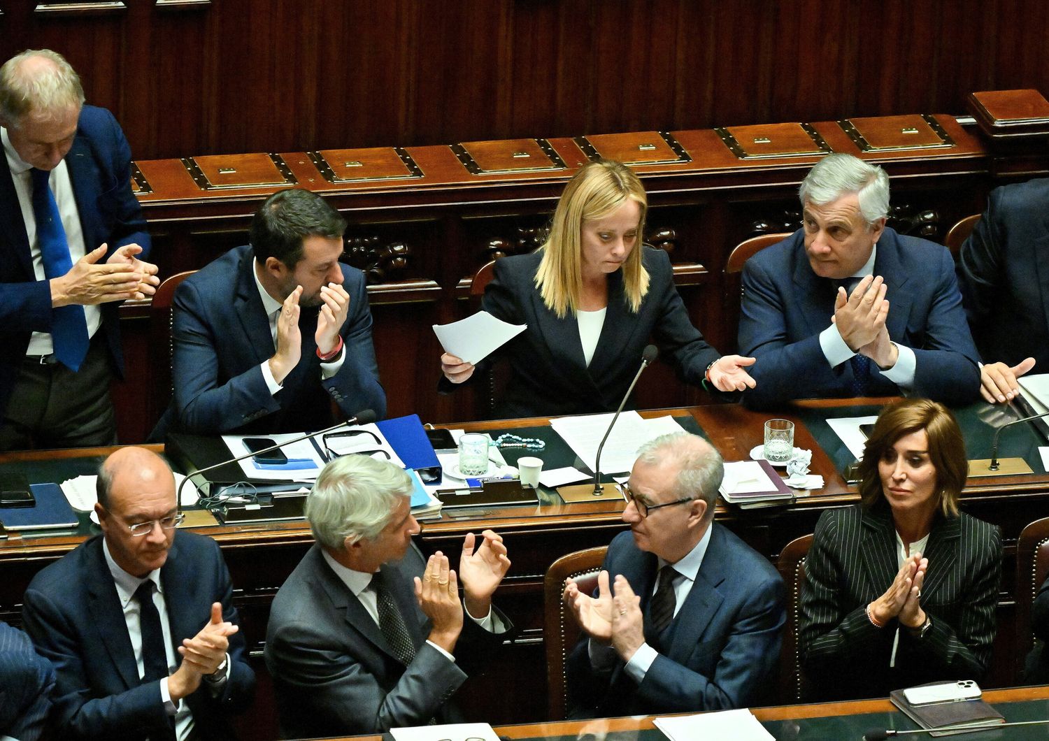 Giorgia Meloni nell'Aula di Montecitorio&nbsp;