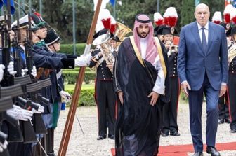 Il ministro della Difesa, Khalid bin Salman bin Abdulaziz con il ministro della Difesa, Guido Crosetto, a Roma